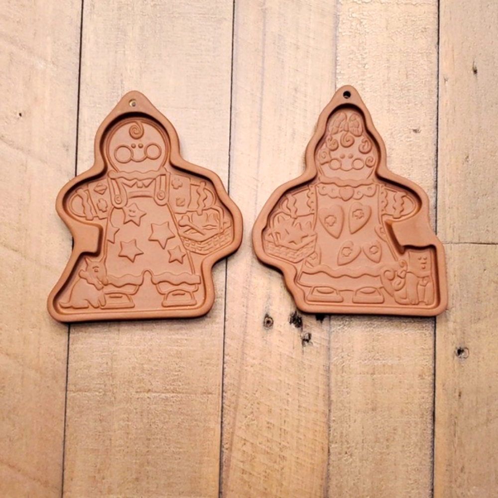 Longaberger Gingerbread Cookie Molds Vintage Roger & Ginger 2000